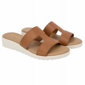 Kensie Women's Strap Sandals Elena |Brown | Cognac sz. 8